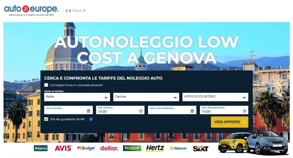 autoeruope noleggio auto Genova