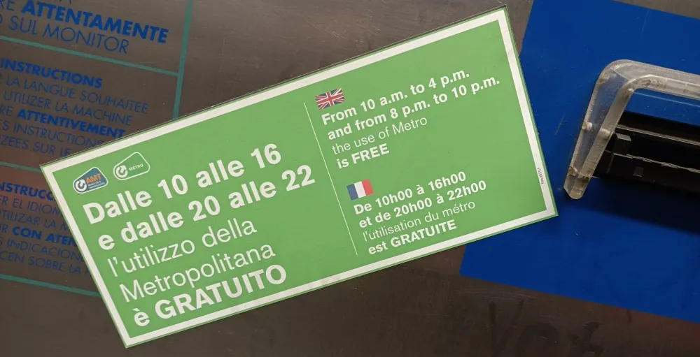orari metro gratuita a Genova