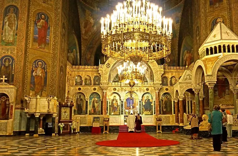 iconostasi della cattedrale Alexander Nevsky Sofia Bulgaria