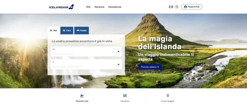 Icelandair website