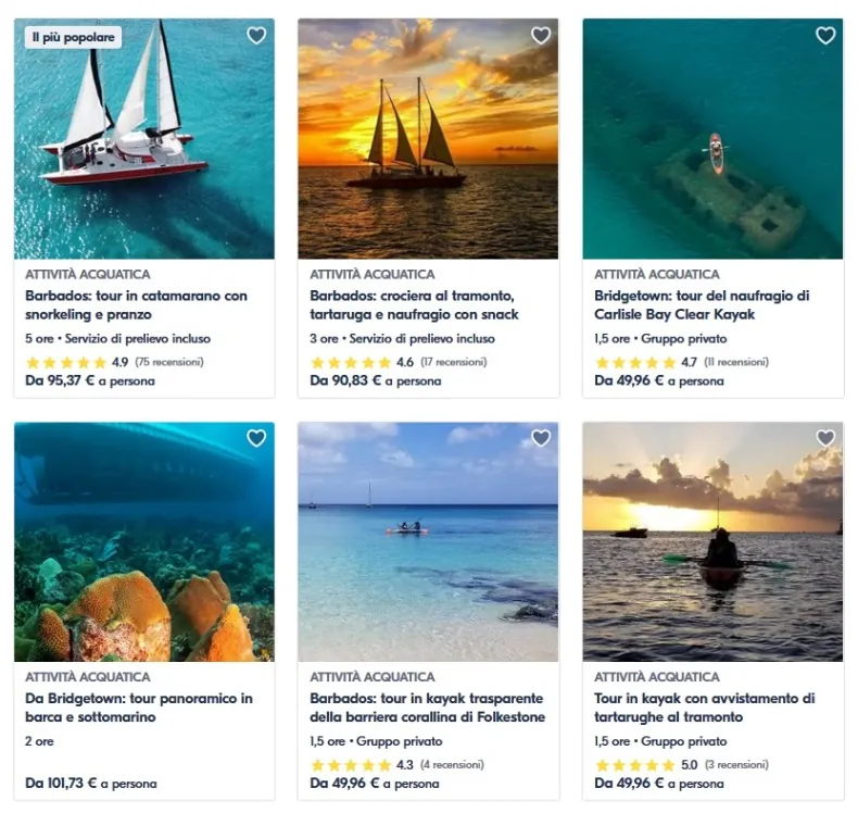 GetYourGuide attività Barbados